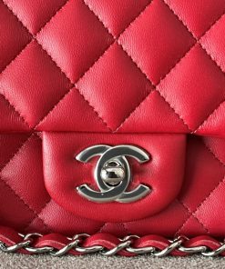 Alternative view of Chanel Mini Square Red Lambskin